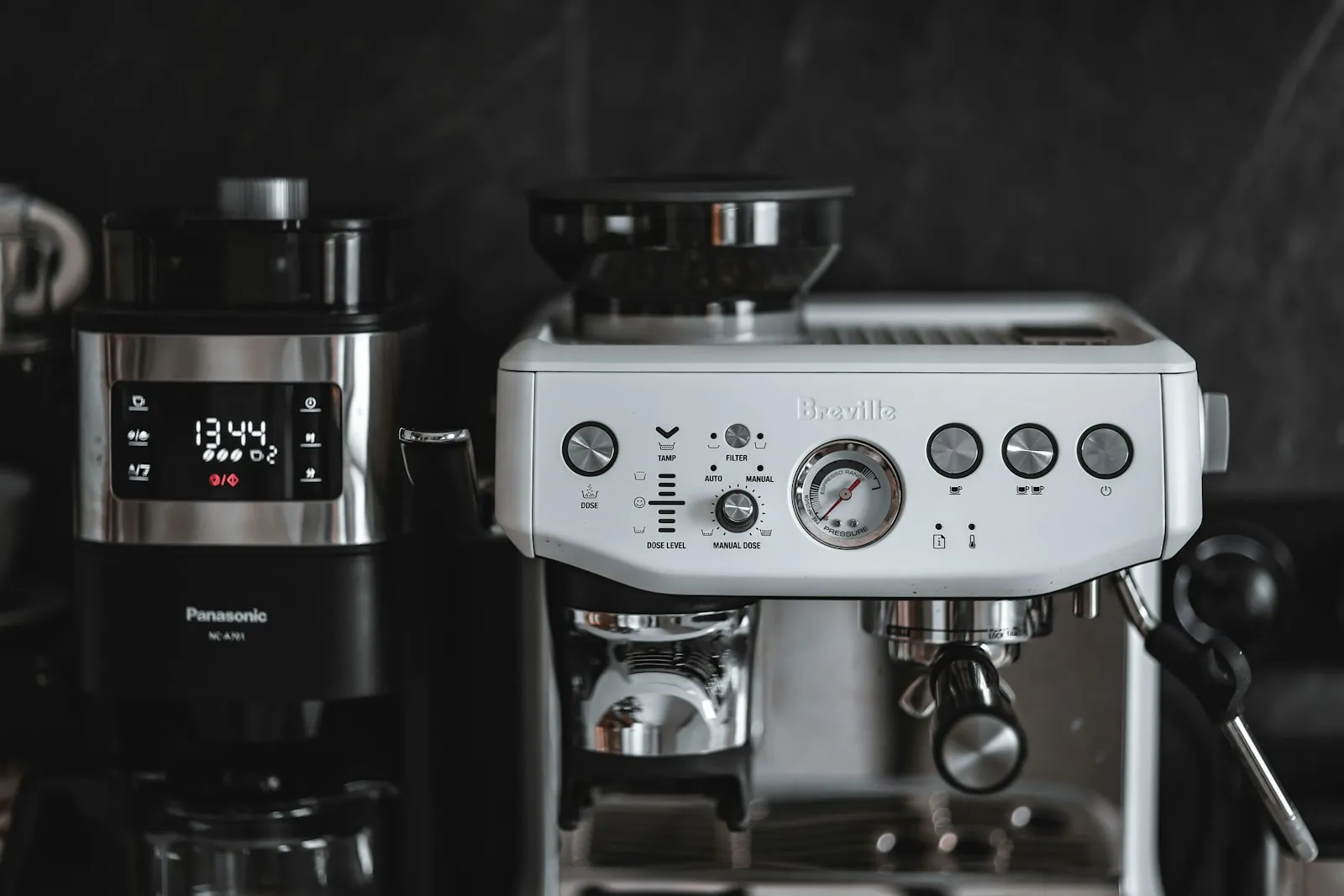 A cup on a small kitchen counter